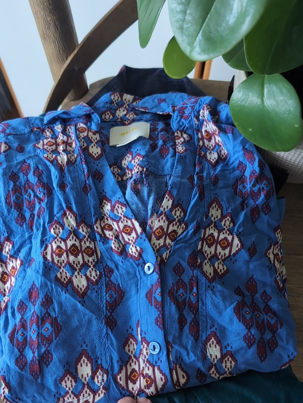 Anthropologie Bundle Tops 6 Long Sleeve S Pattern Silk Embroidered - Picture 2 of 14